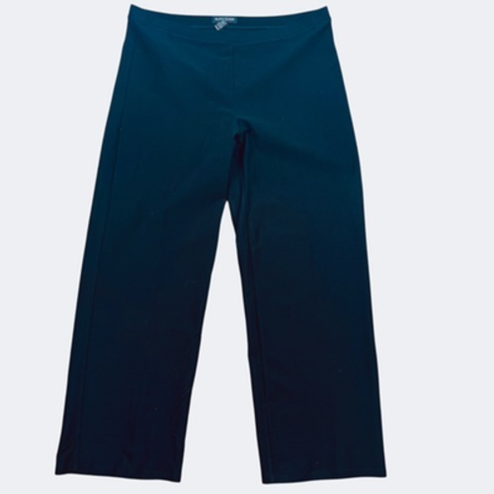 Eileen Fisher Pants‎ Women PS/PP Black Washable Crepe Pull On Straight Leg Crop